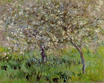 Claude Oscar Monet : Apple Trees in Bloom at Giverny